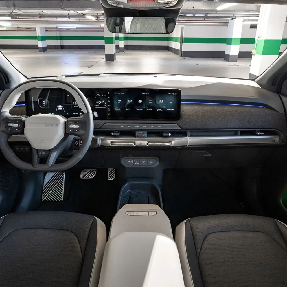 Binnenkant Kia EV3 carpay