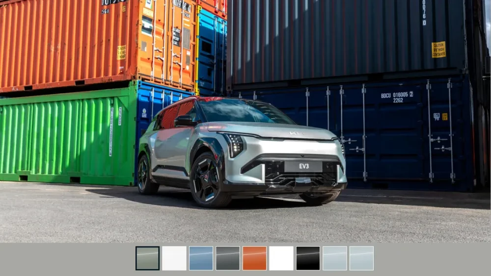 de bijzondere en gloednieuwe kleuren van de Kia EV3