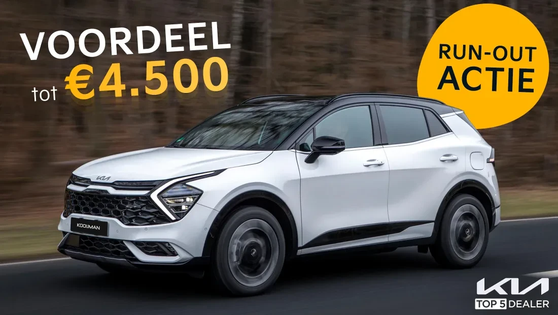 Kia Sportage run-out actie kooijman autogroep